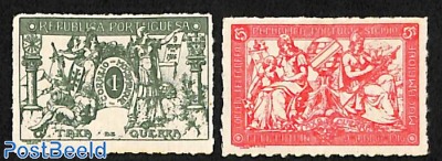 Welfare stamps 2v, pierced