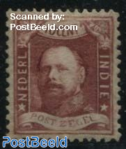 King Willem III 1v perforated