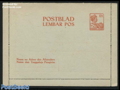 Card Letter (Postblad) 12.5c red