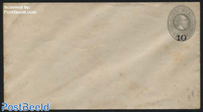 Envelope 10c on 12.5c grey