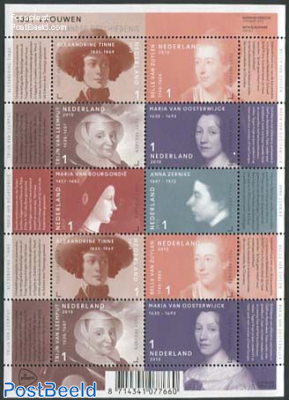1001 Women in history minisheet
