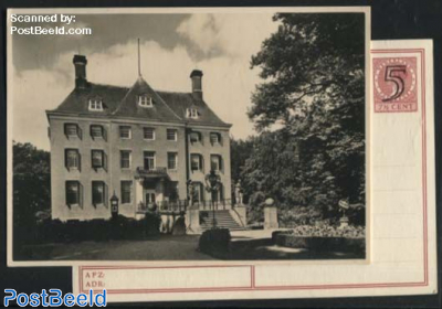 Postcard 5c on 7.5c, Castles No. 11, Amerongen