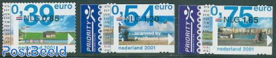 Euro stamps with country views 3v s-a
