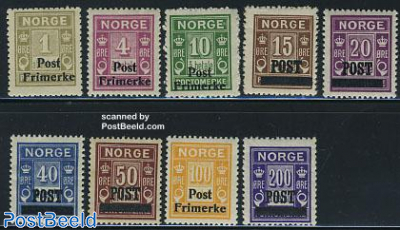 Overprints on postage due stamps 9v