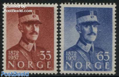King Haakon VII 85th birthday 2v