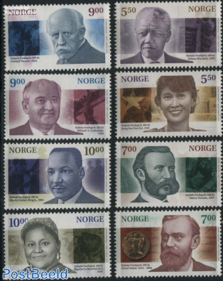 Peace Nobel prize winners 8v