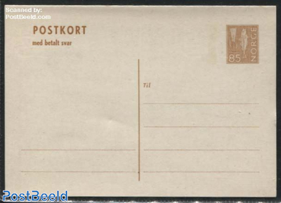 Postcard with answer 85/85o brown