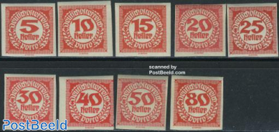 Postage due 9v, imperforated