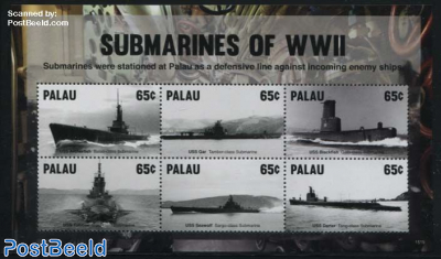 Submarines of WWII 6v m/s