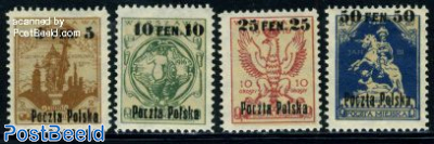 Definitives, overprints 4v