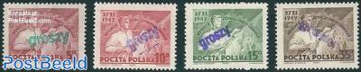 Agriculture Congress 4V with Groszy overprints