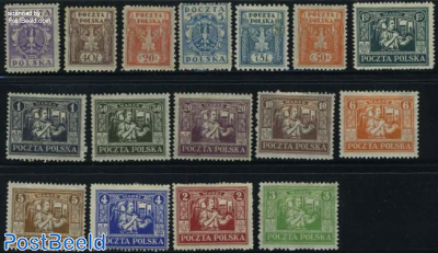 East Upper Silesia, Definitives 16v