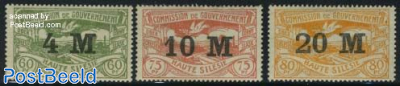 Upper Silesia, Overprints 3v