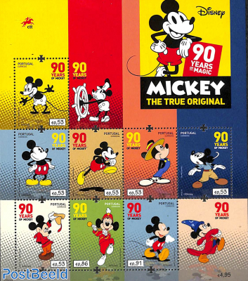 90 years Mickey Mouse 8v m/s