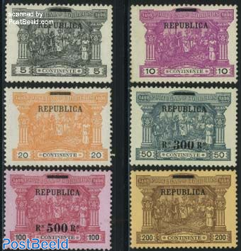 REPUBLICA overprints on postage due 6v