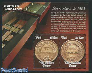 The 1863 centavos coins s/s