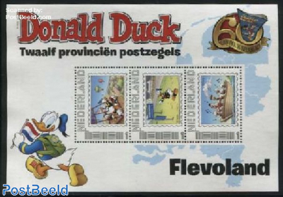 Donald Duck, Flevoland 3v, m/s