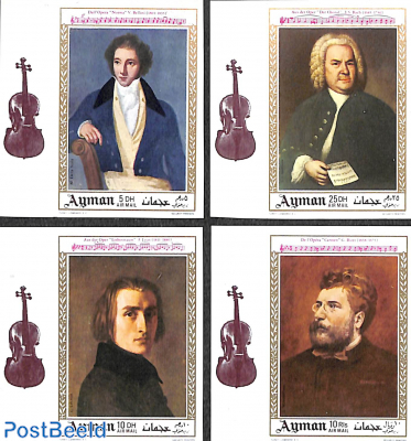Composers 4v, imperforated