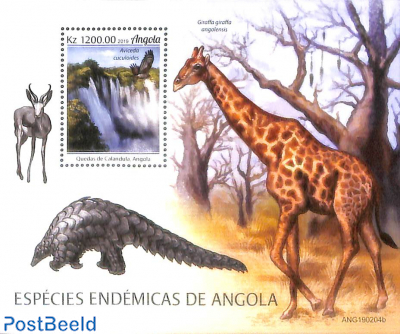 Endemic species of Angola s/s