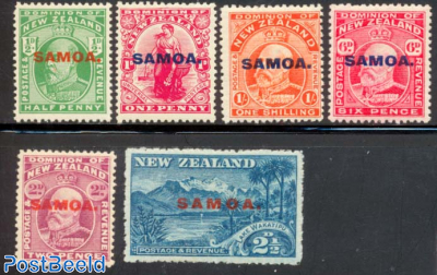 SAMOA Overprints on New Zealand stamps 6v