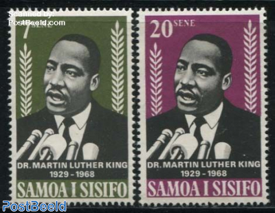 M.L. King 2v (Nobel prize for peace 1964)