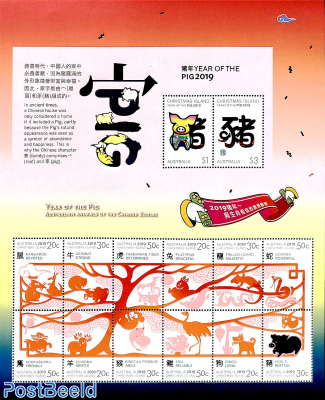 Year of the pig, Zodiac sheet m/s