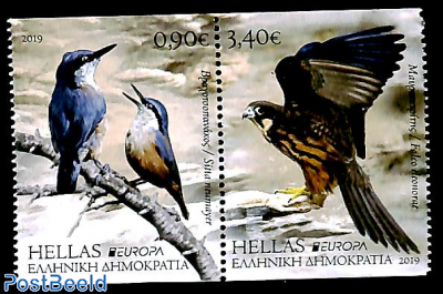 Europa, birds 2v from booklet [:]