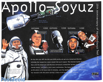 Apollo-Soyuz 25th anniversary 3v m/s