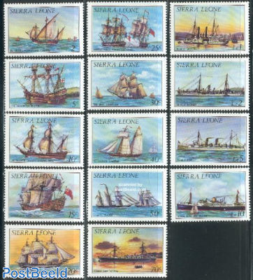 Ships 14v (no year on stamps)