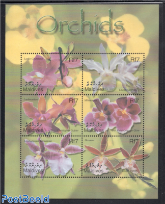 Orchids 6v m/s /Laelia Gouldiana