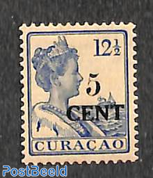 Overprint with narrow 5, 1v