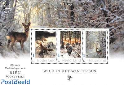 Rien Poortvliet, Wild in het winterbos 3v m/s