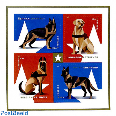 Military working dogs 4v s-a, double sided
