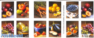 Fruits & vegetables 2x10v s-a in double-sided booklet 