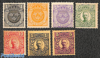 Definitives 7v, WM Crown