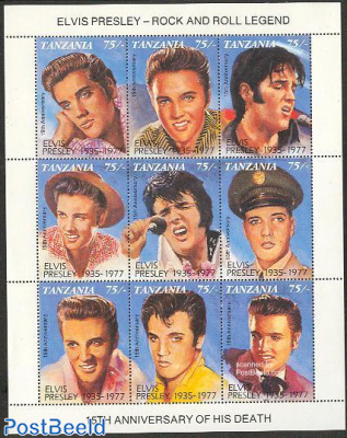 Elvis Presley overprints 9v m/s