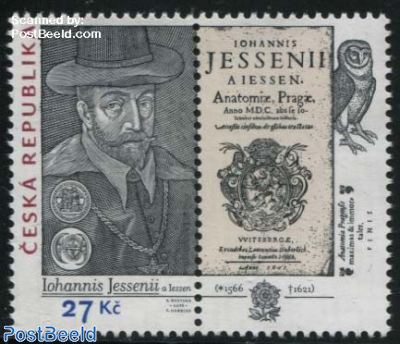 Jan Jesenius 1v+tab, Joint Issue Slovakia, Poland, Hungary