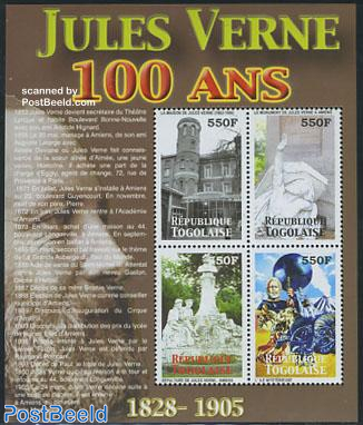Jules Verne death centenary 4v m/s