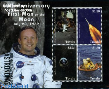 40th anniv. of first Man on the Moon 4v m/s