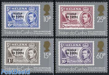 St. Helena 150th anniversary 4v