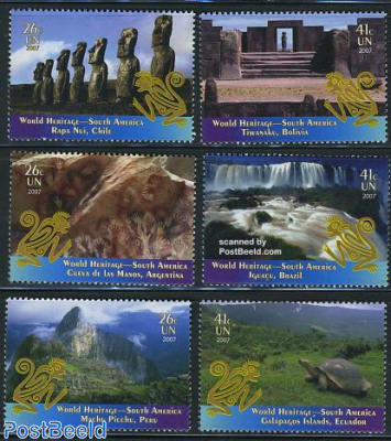 World heritage South America 6v