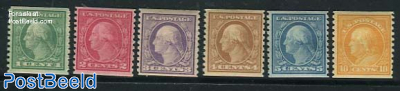 Coil stamps 6v,  vertical perf. 10
