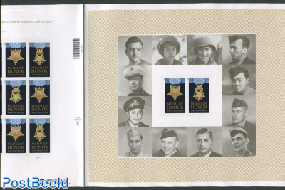 Medal of Honor foil sheet with 20 stamps