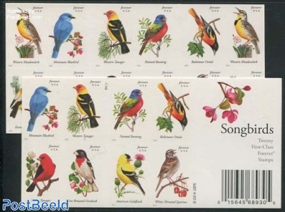 Songbirds 2x10v in foil booklet, double sided
