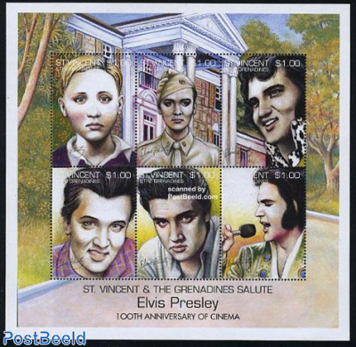 Cinema centenary, Elvis Presley 6v m/s
