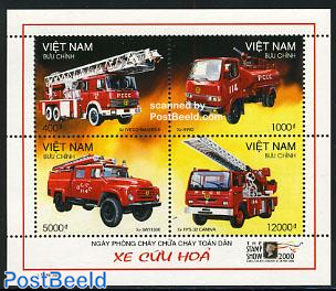 Stamp show s/s, fire engines