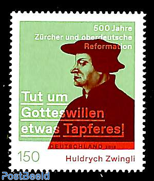 Huldrych Zwingli 1v, joint issue Switzerland