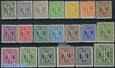 Definitives, German prints 20v