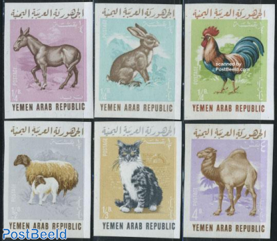 Animals 6v imperforated
