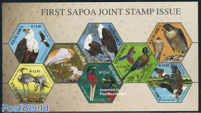 SAPOA joint stamp issue 8v m/s, birds
